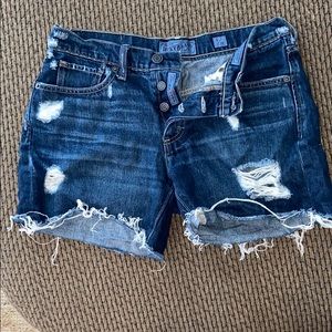 Lucky brand distressed denim shorts